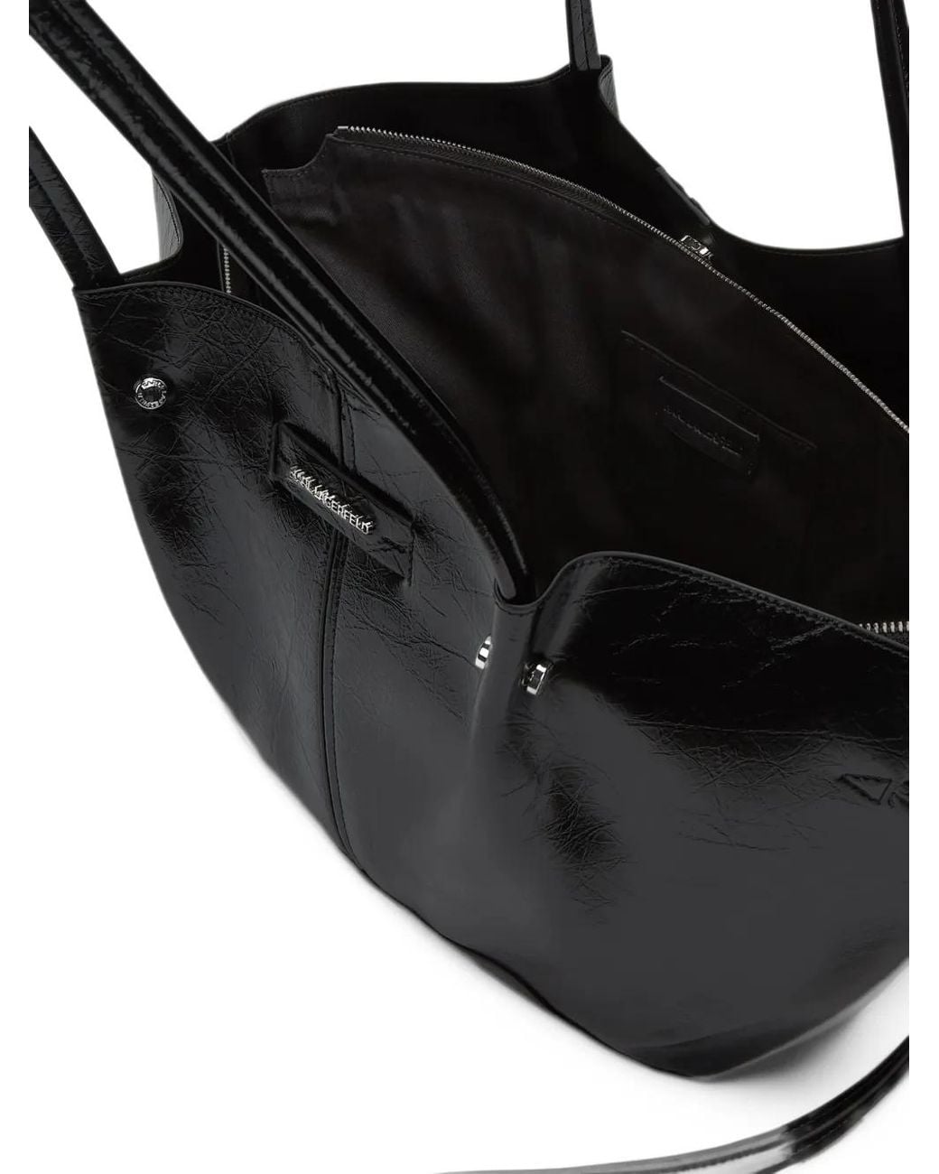 Karl Lagerfeld Black Medium K/Pierced Textured Tote Bag