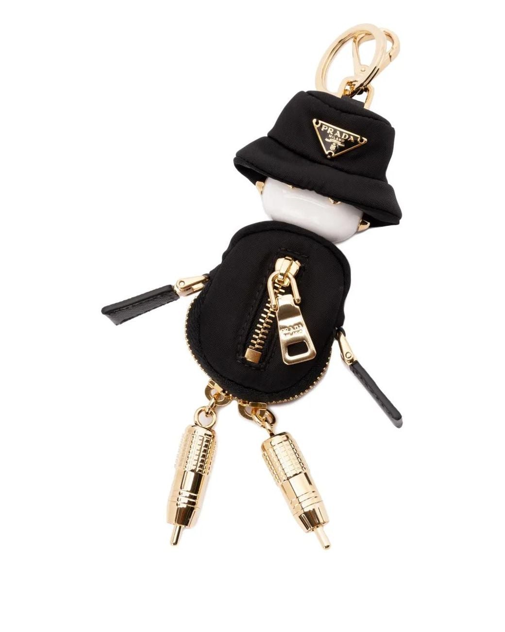 Prada Zachte Robot Sleutelhanger in het Black