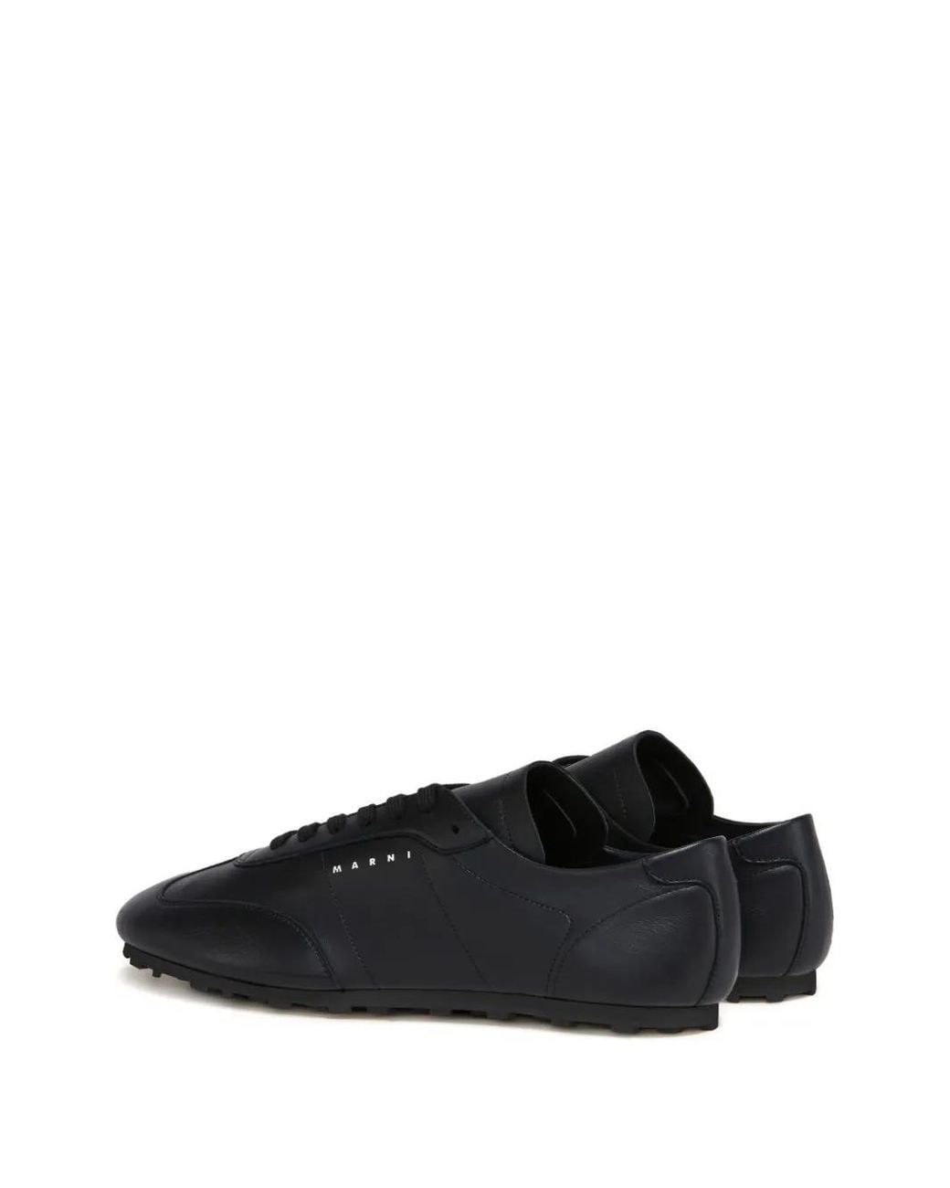 Marni Black Nappa Leather Softy Soccer Sneakers