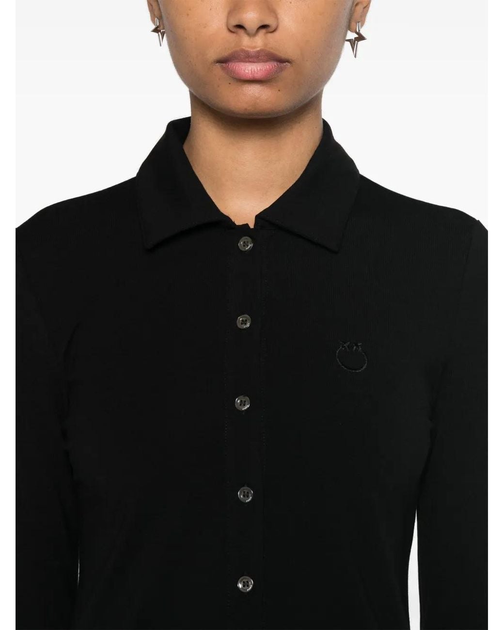 Pinko Black 'Portafoto' Polo-Neck Sweater