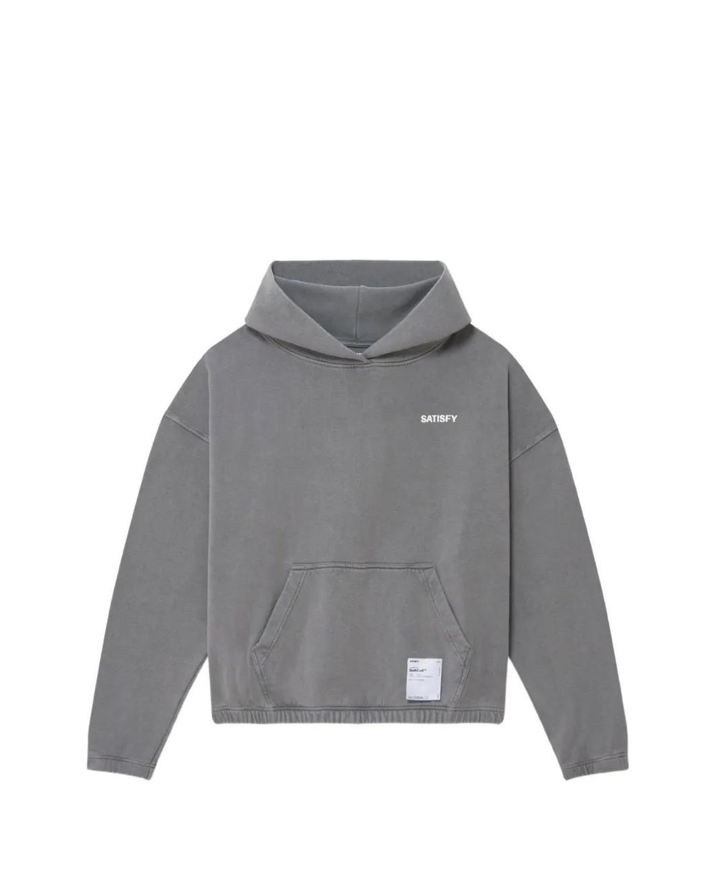 Satisfy Gray Logo-Print Hoodie for men