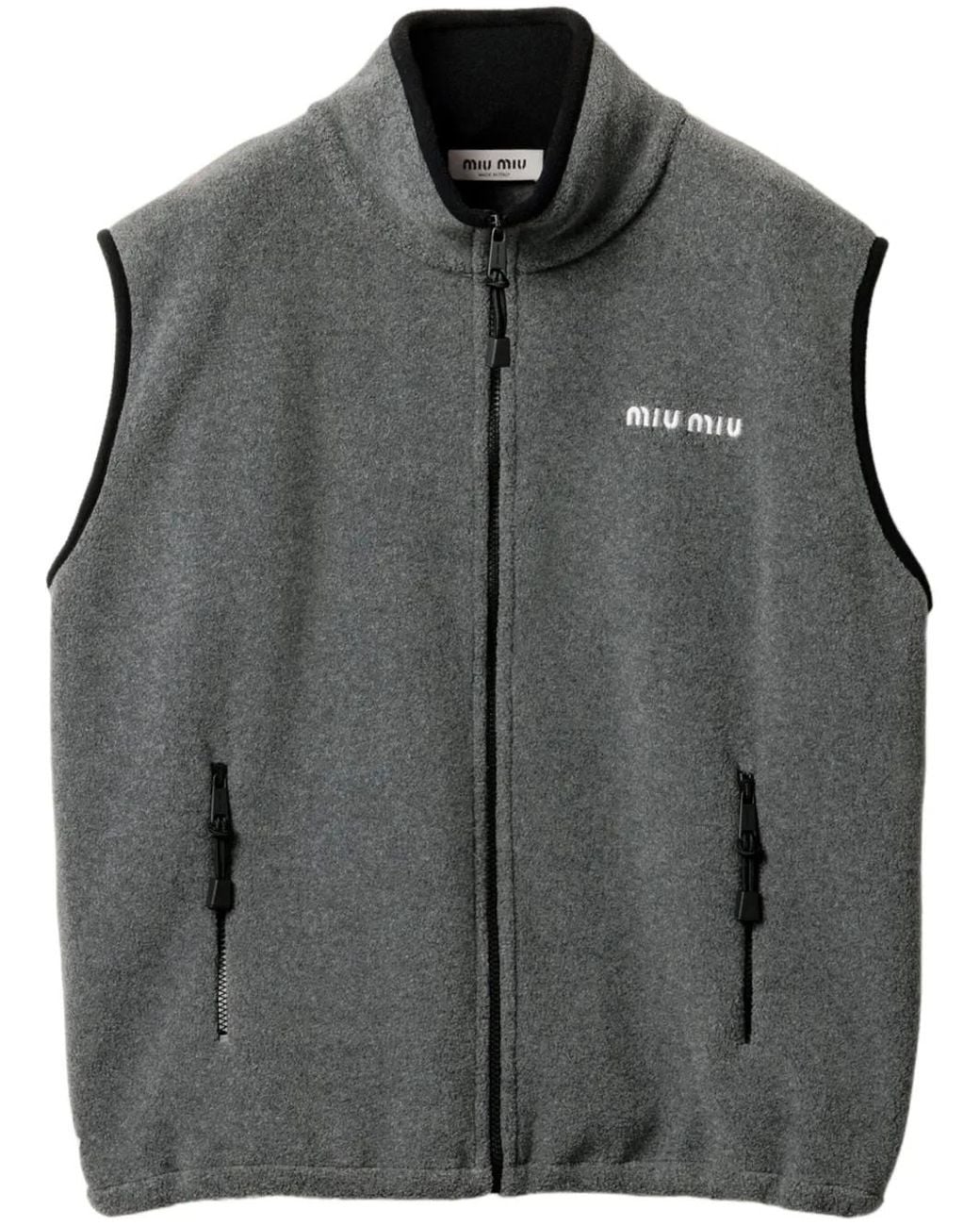 Miu Miu Gray Fleece Sweatshirt