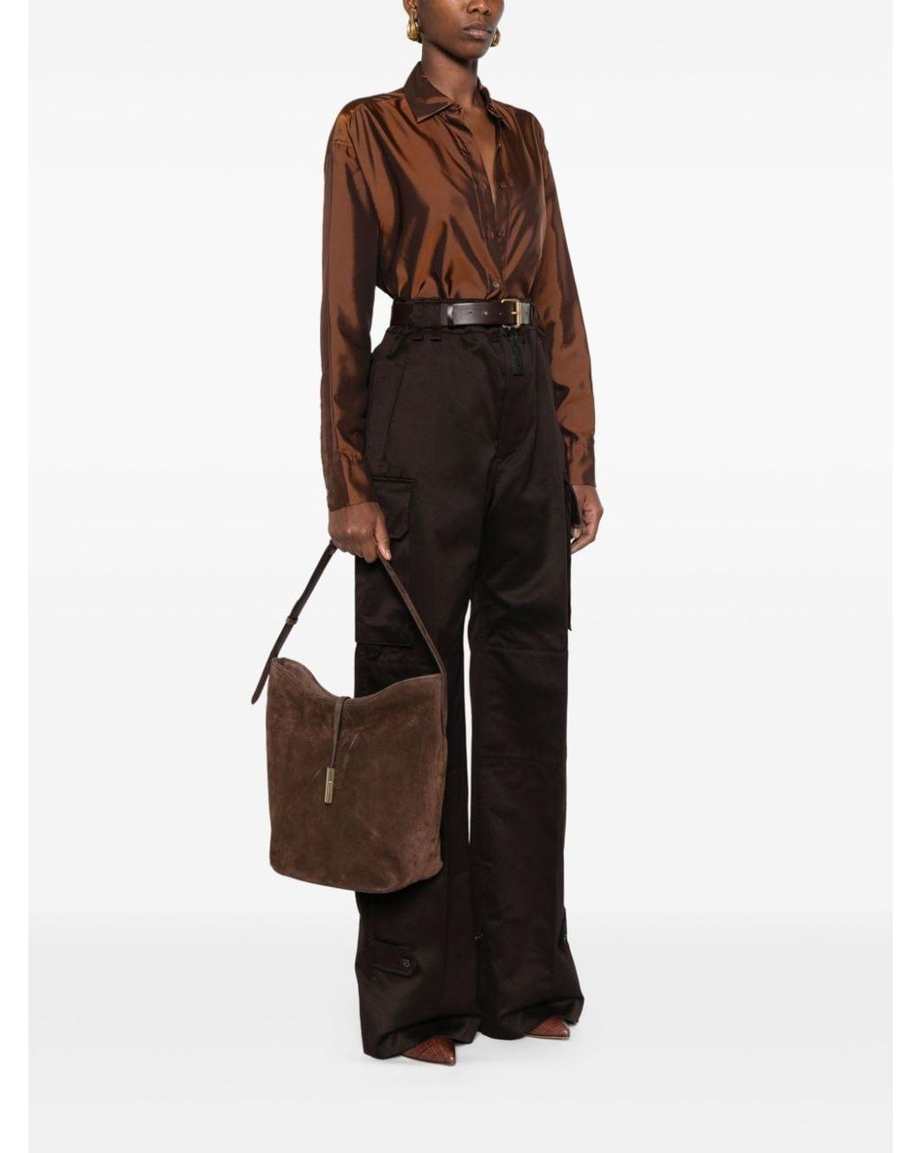 Liffner Penne Bucket Shoulder Bag in Brown | Lyst