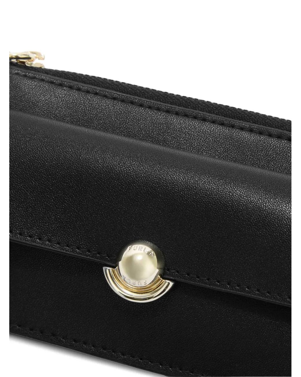 Furla Black Sfera Zip Card Case