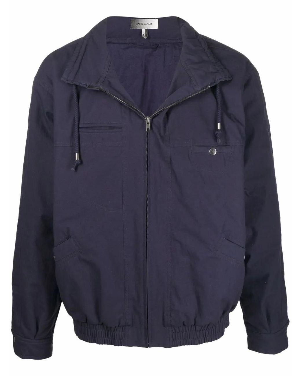 Isabel Marant Blue High-Neck Zip-Up Jacket for men