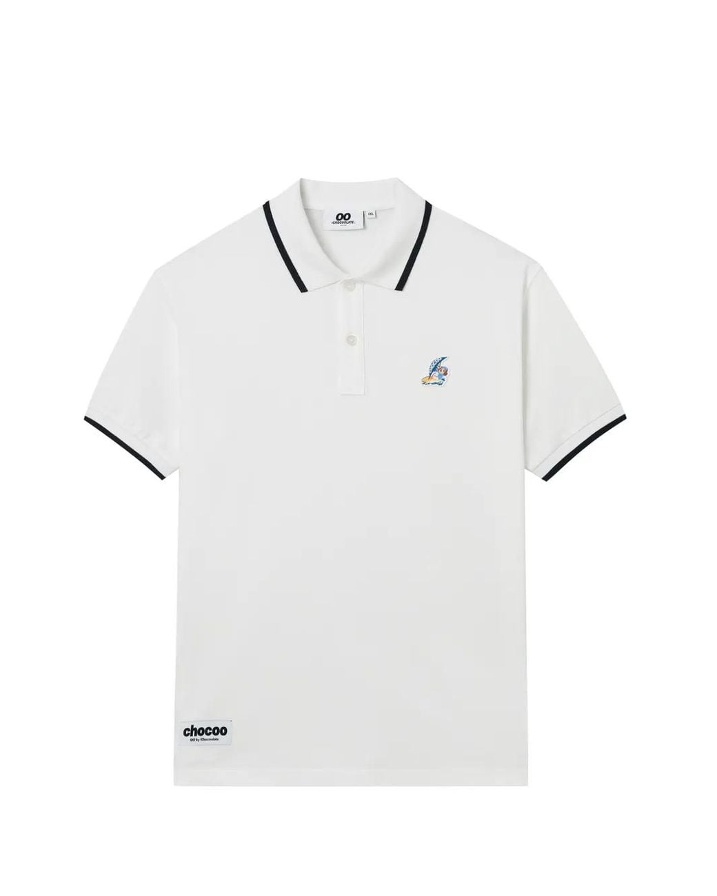 Chocoolate White Polo À Broderies for men