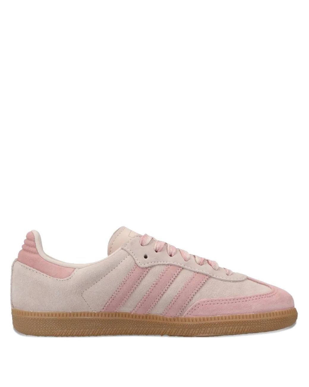 Adidas Pink Samba Three-Stripe Sneakers