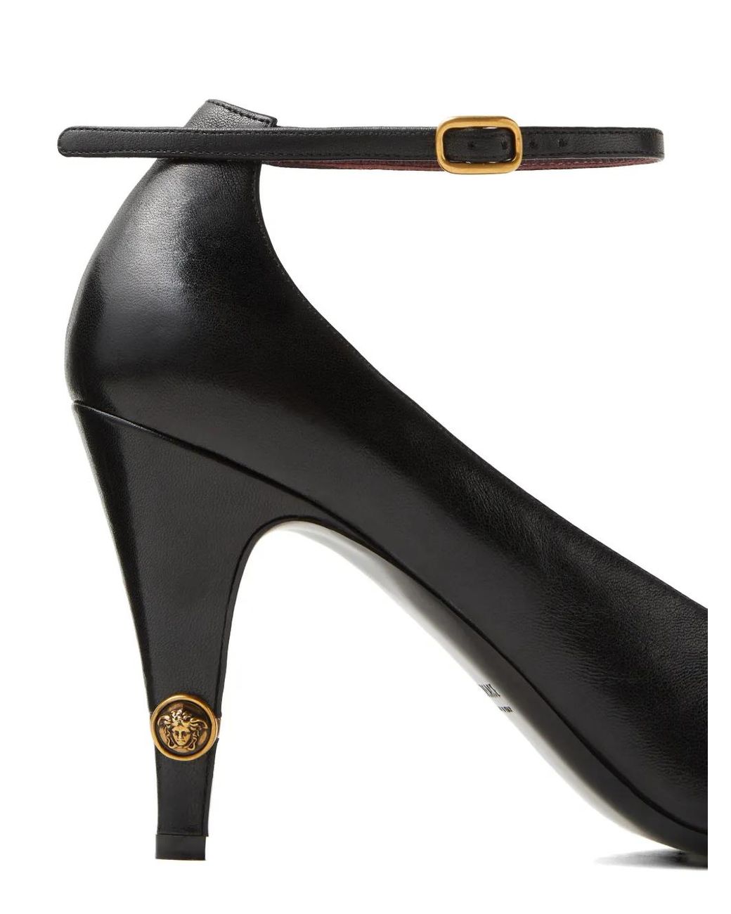 Versace Black Gianni Leather Pumps 90 Mm