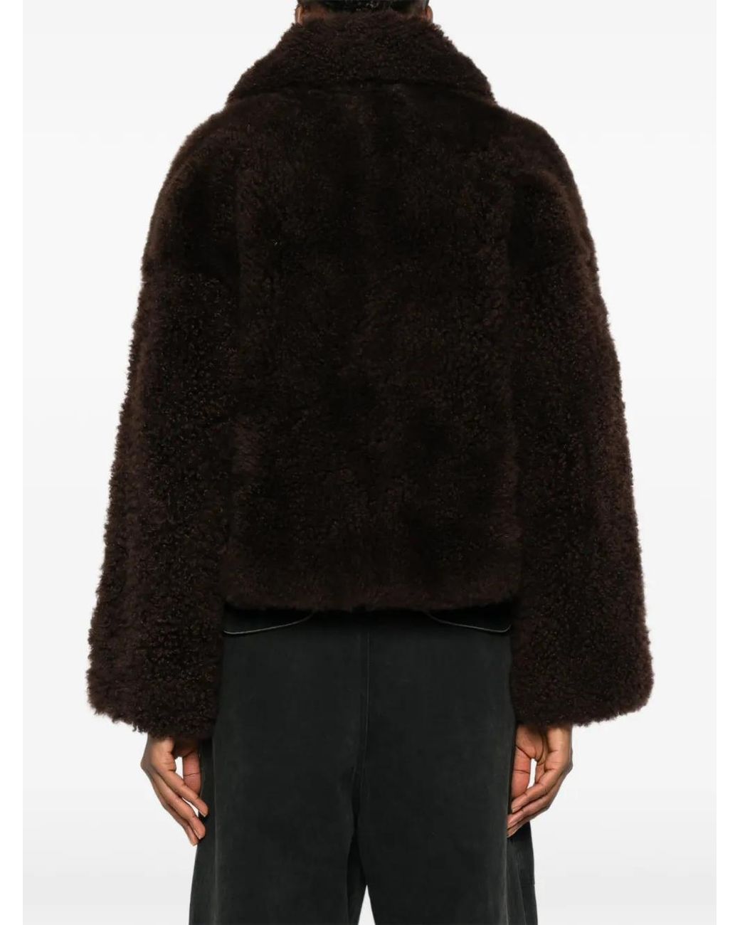Yves Salomon Black Shearling Jacket