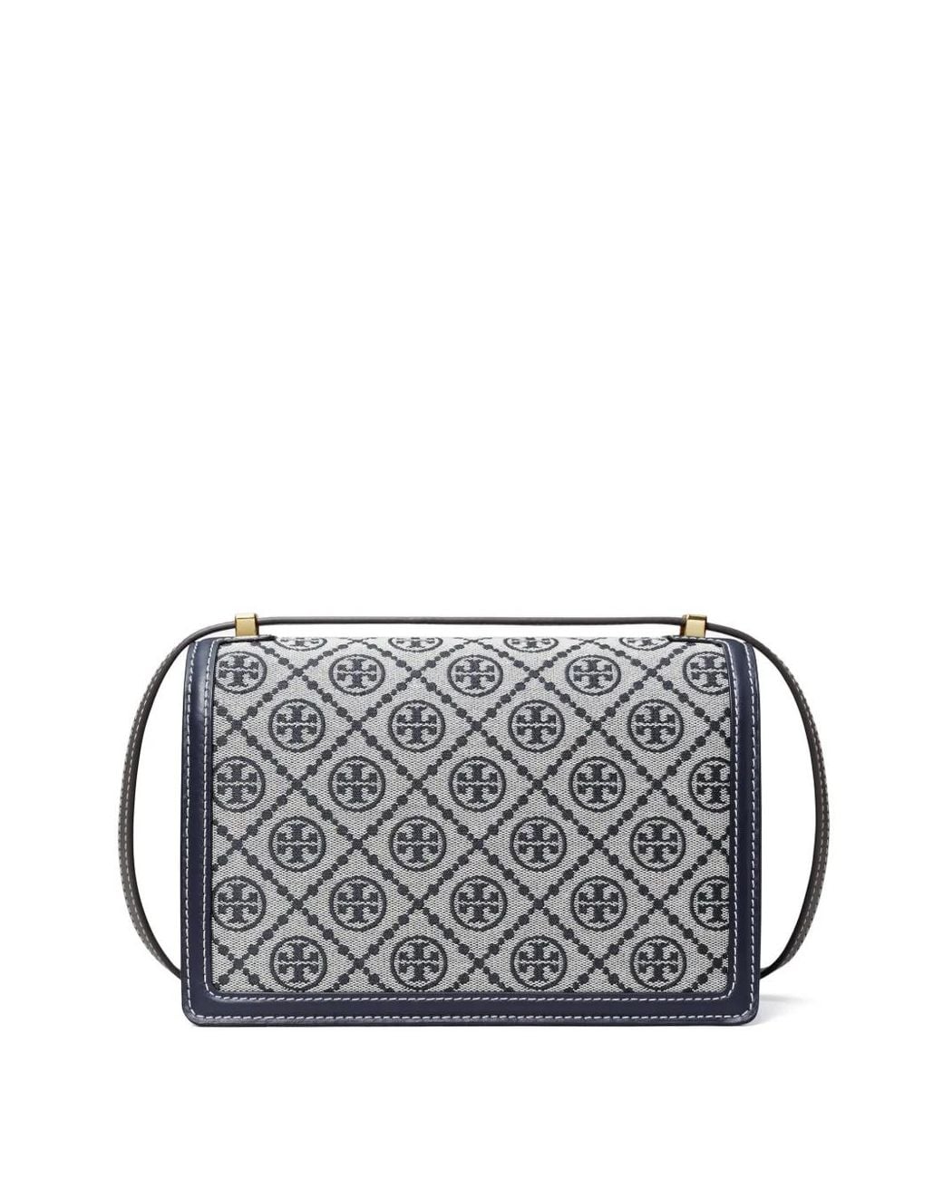 Tory Burch Gray T Monogram Shoulder Bag