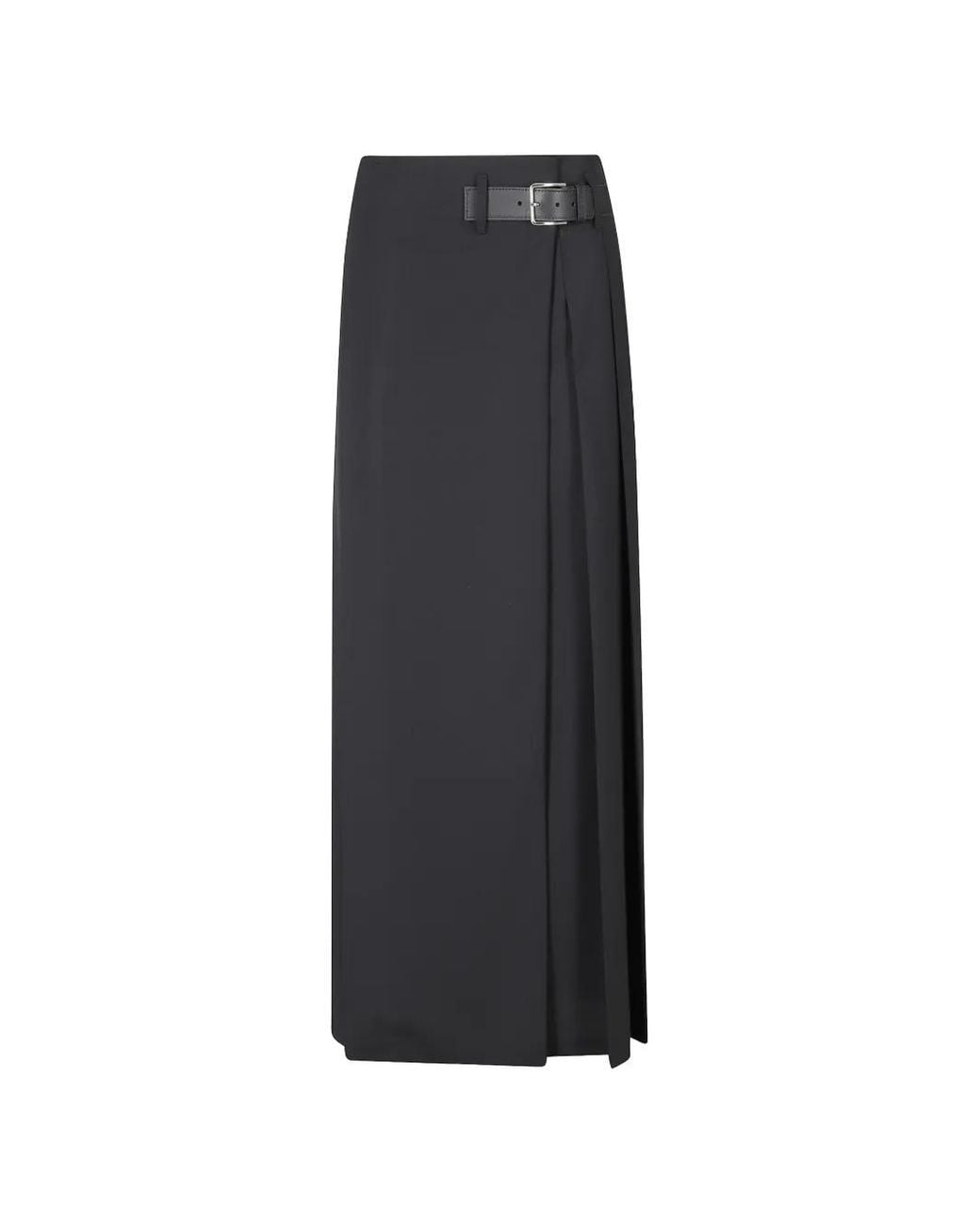Department 5 Black Gilles Pleated Maxi Skirt