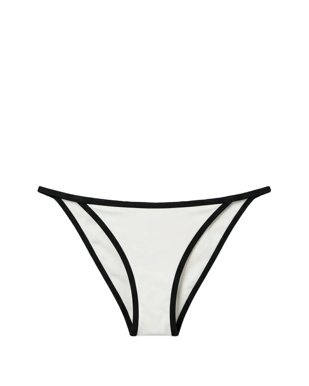 Mc2 Saint Barth Natural Zephire String Brazilian Bikini Bottoms With Contrasting Trim