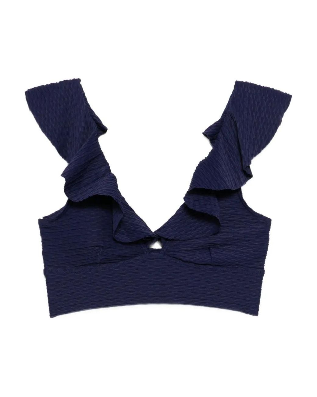 Duskii Blue Frilled Swim Top