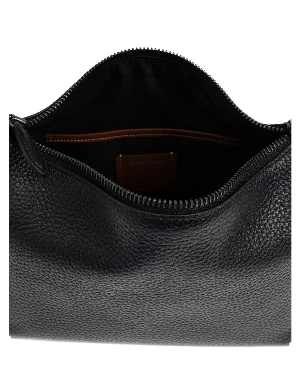 COACH Black Pebble Leather Top-Handle Bag for men