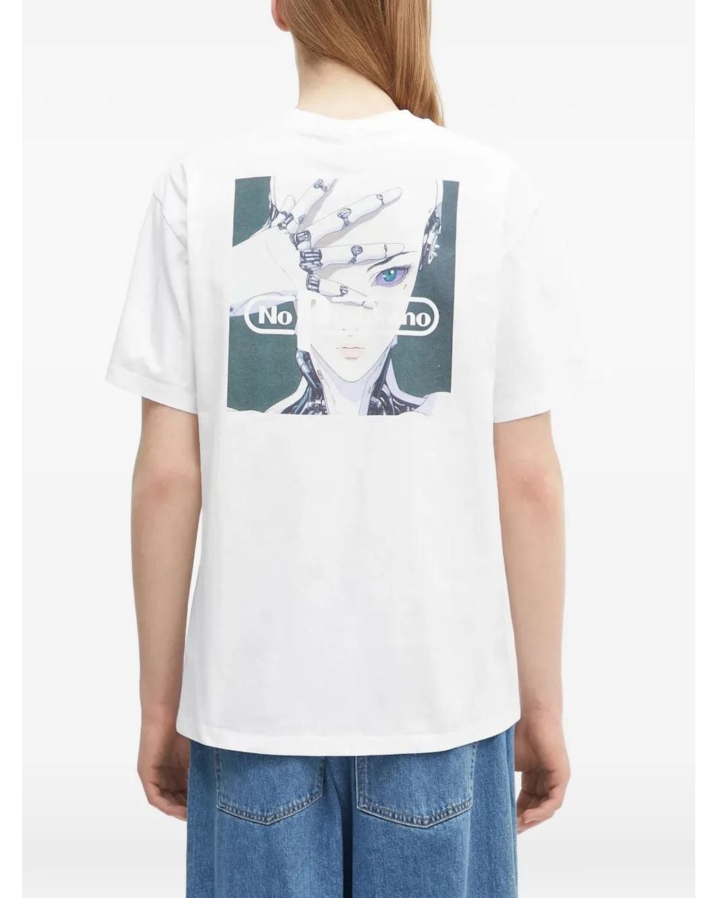 No Problemo White Logo-Print T-Shirt for men