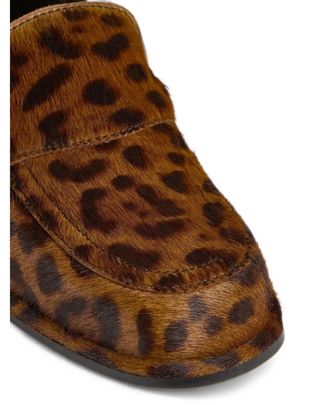 Liviana Conti Brown Guia Leopard-Print Pony-Hair Loafers