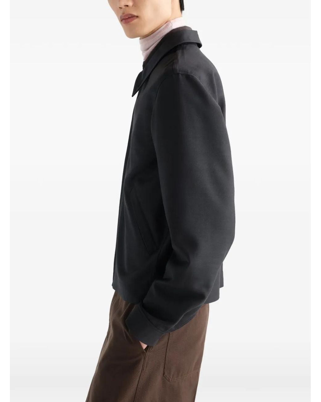 Lemaire Black Zipped Blouson for men