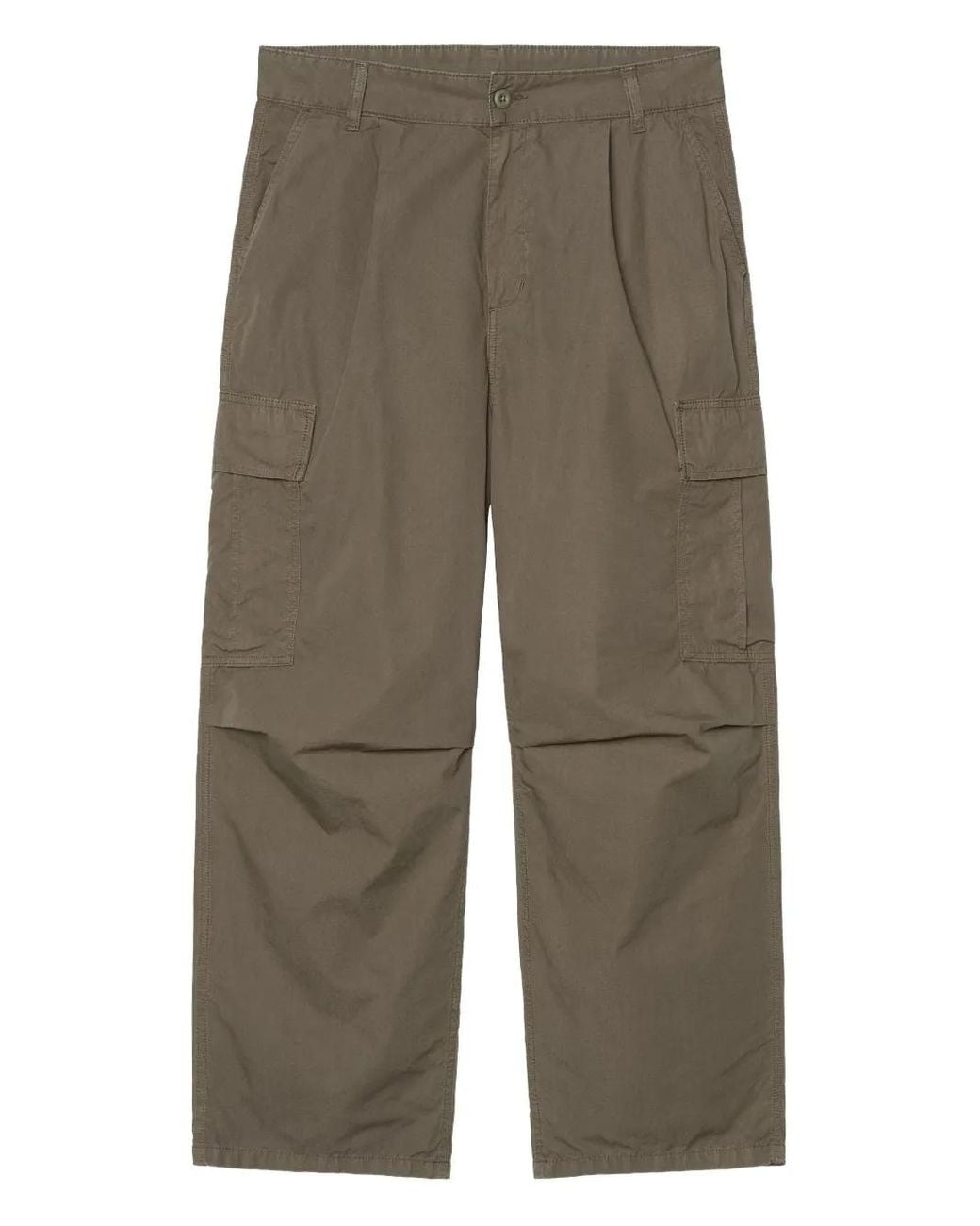 Carhartt Green Logo-Patch Cargo-Pocket Trousers for men