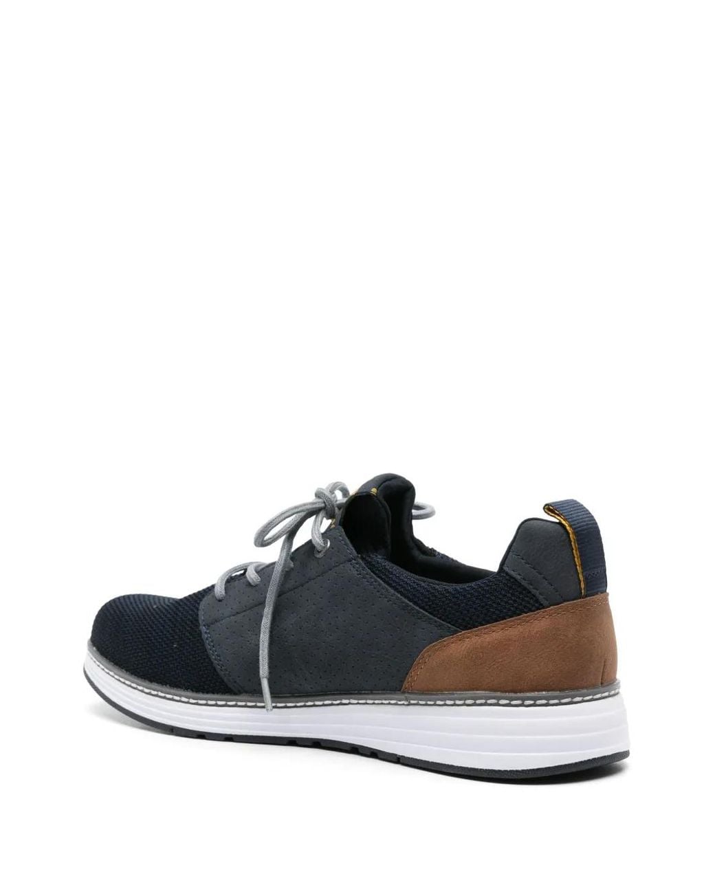 Bugatti Black Logo-Plaque Mesh Sneakers for men