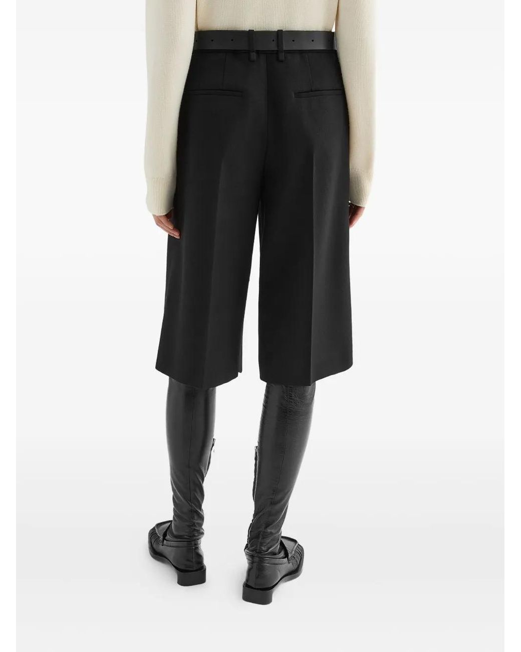 Jil Sander Black Wool Shorts