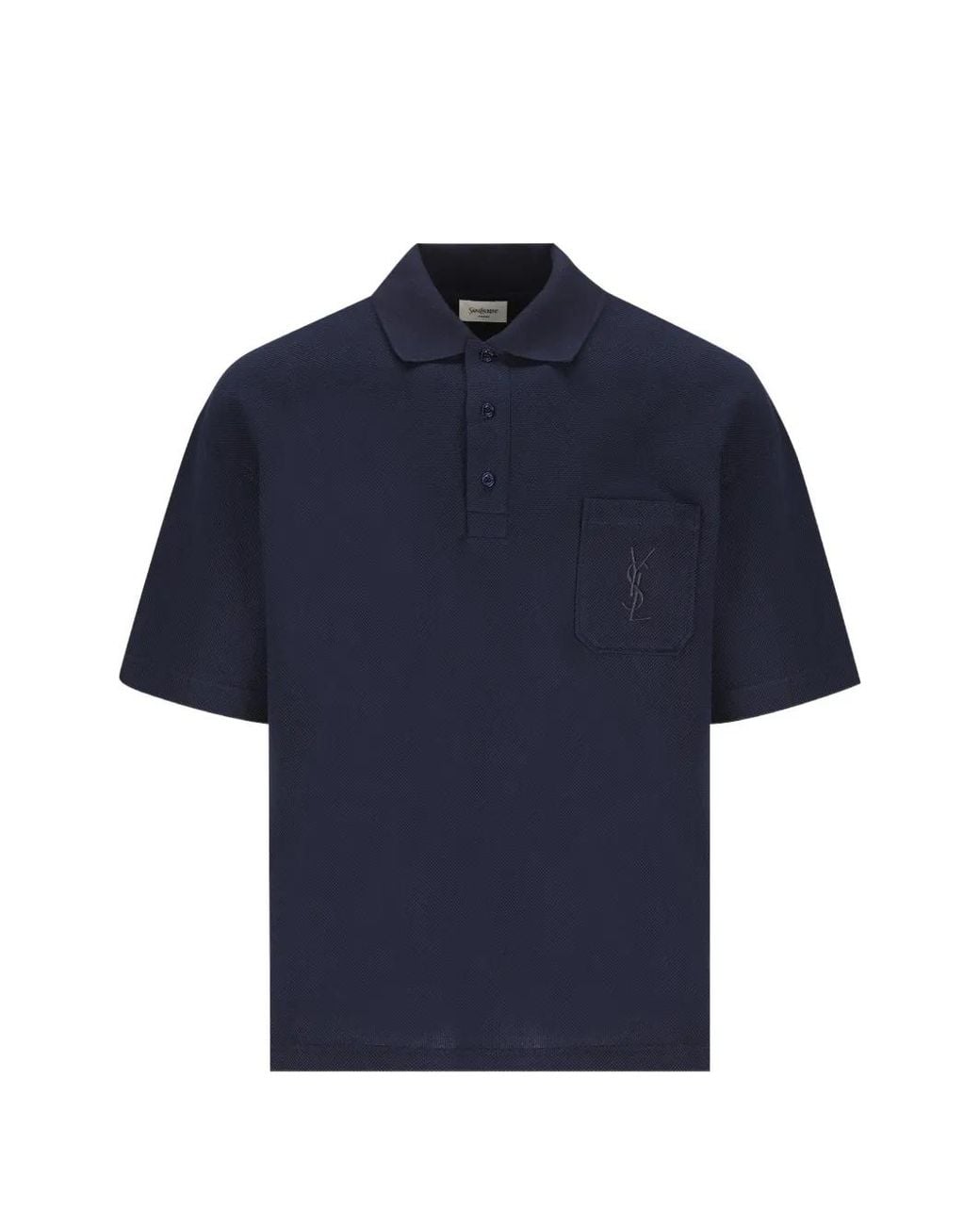 Saint Laurent Blue Cassandre Polo for men