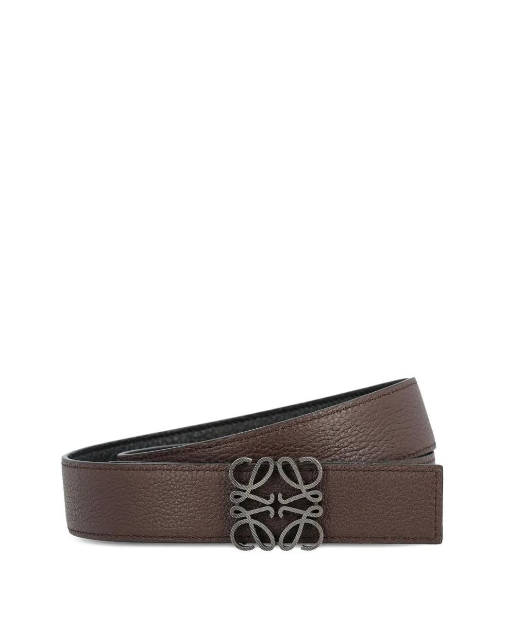 Loewe Brown Anagram Reversible 3.5Cm Belt for men