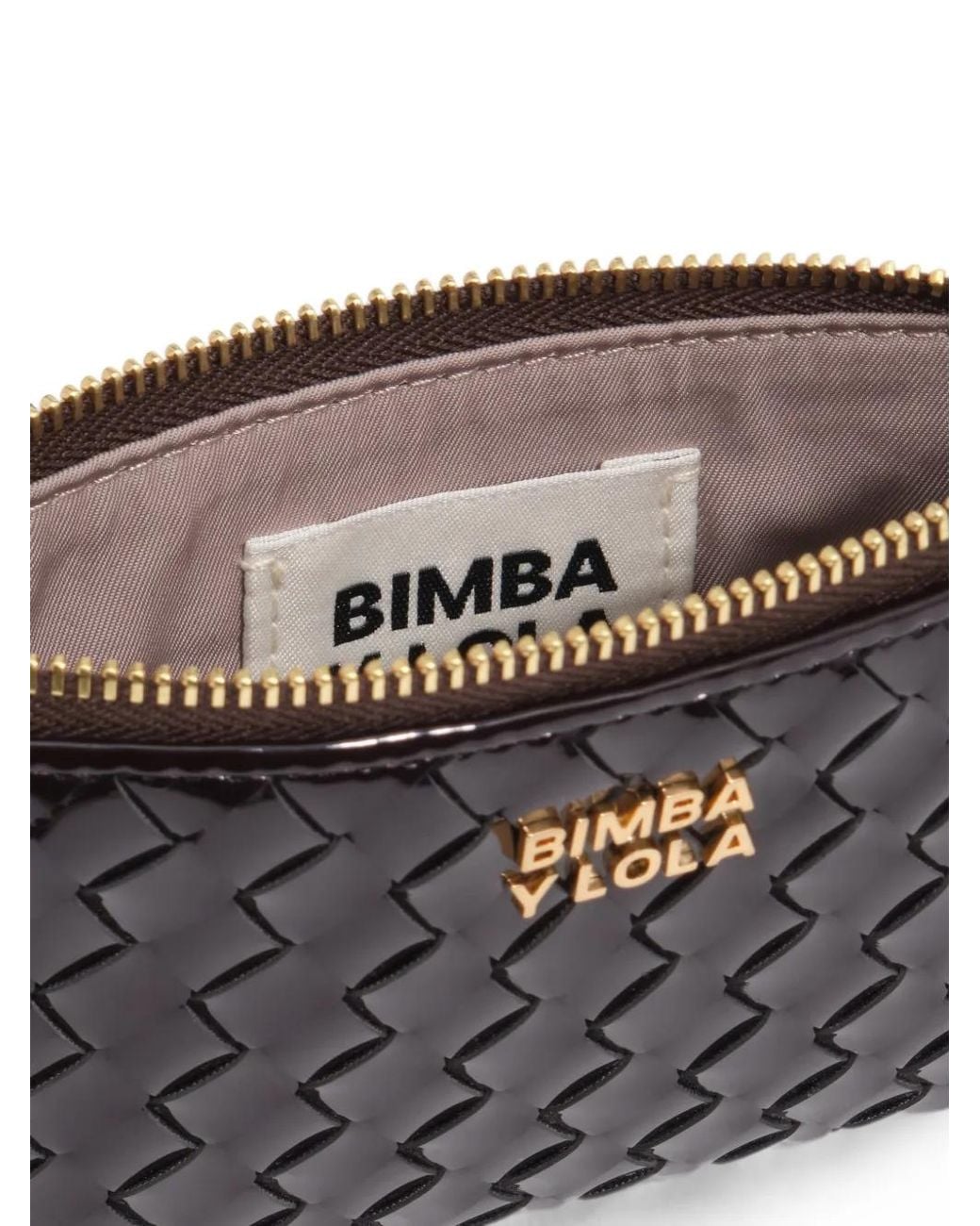 Bimba Y Lola Black Eggplant Plaited Coin Purse