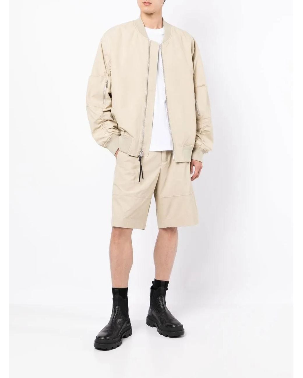 3.1 Phillip Lim Natural Zip-Front Bomber Jacket for men