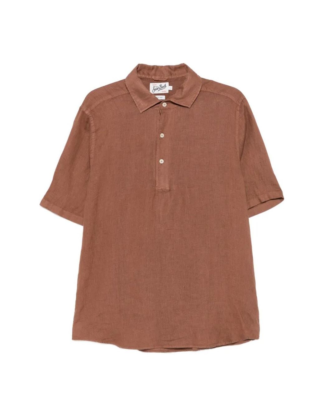 Mc2 Saint Barth Brown Raphael Short-Sleeve Polo Shirt for men