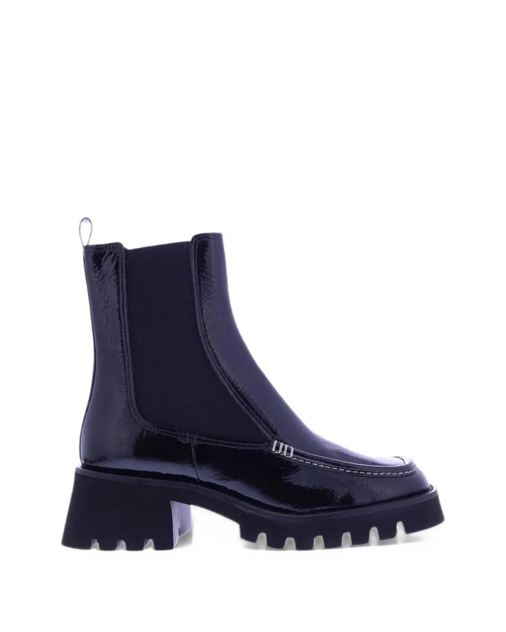 Pons Quintana Blue Patent-Leather Chelsea Boots