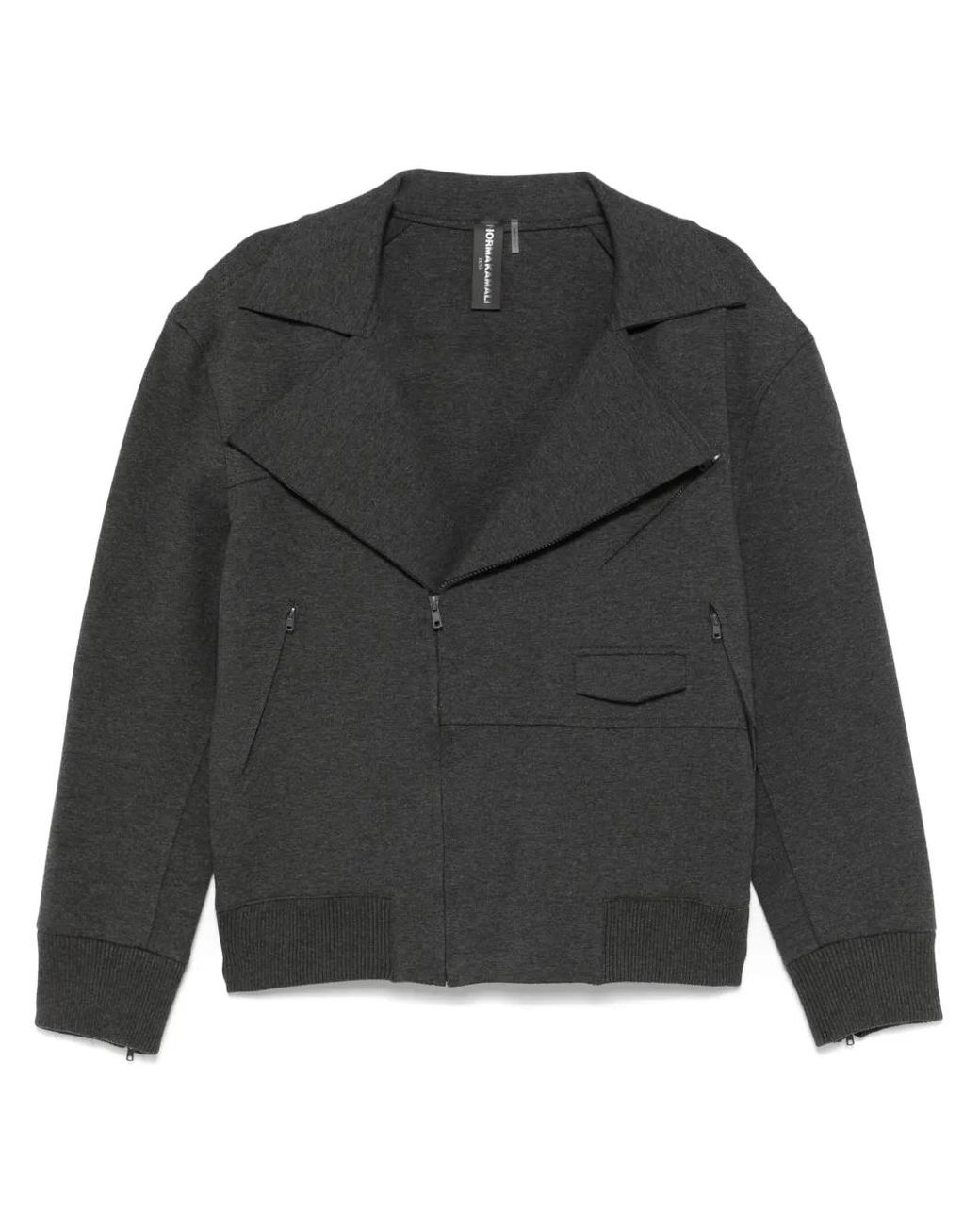 Norma Kamali Black Jersey Biker Jacket