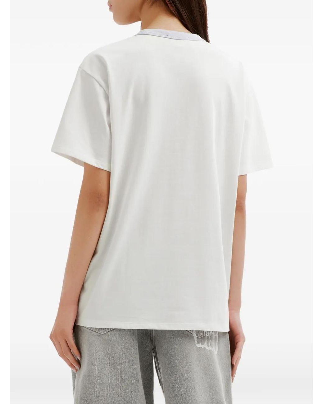 Mini Cream White Graphic-Print T-Shirt