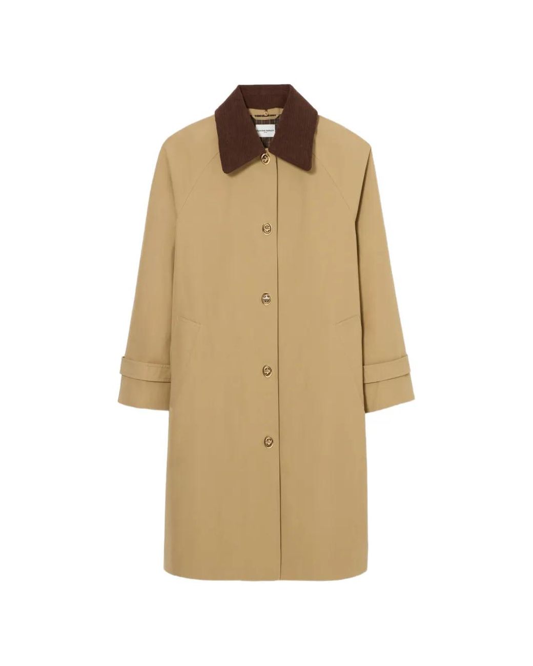Claudie Pierlot Natural Removable Velvet Collar Trench