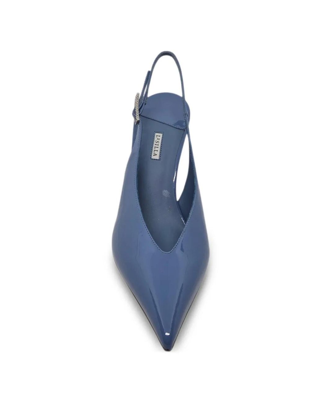 Le Silla Blue Clivage Pointed Buckle Pumps