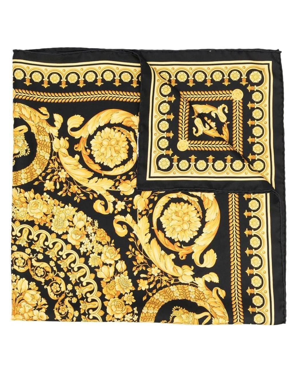 Versace Metallic Schal Mit Barocco-Print