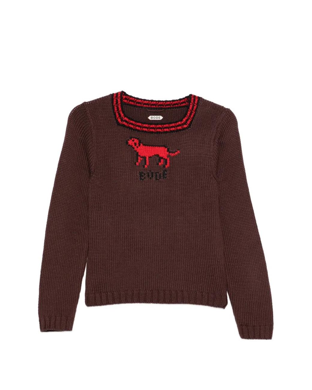 Bode Red Lapdog Sweater