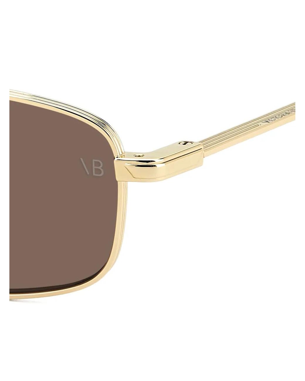 Victoria Beckham Metallic Rectangular-Frame Sunglasses
