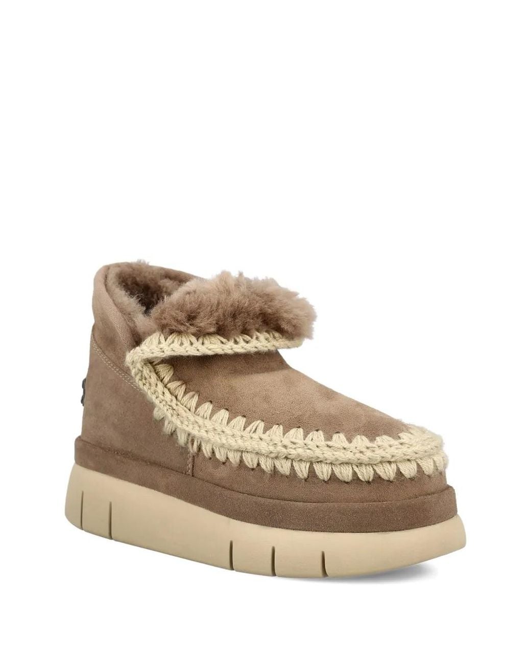 Mou Natural Bounce Suede Ankle Boots
