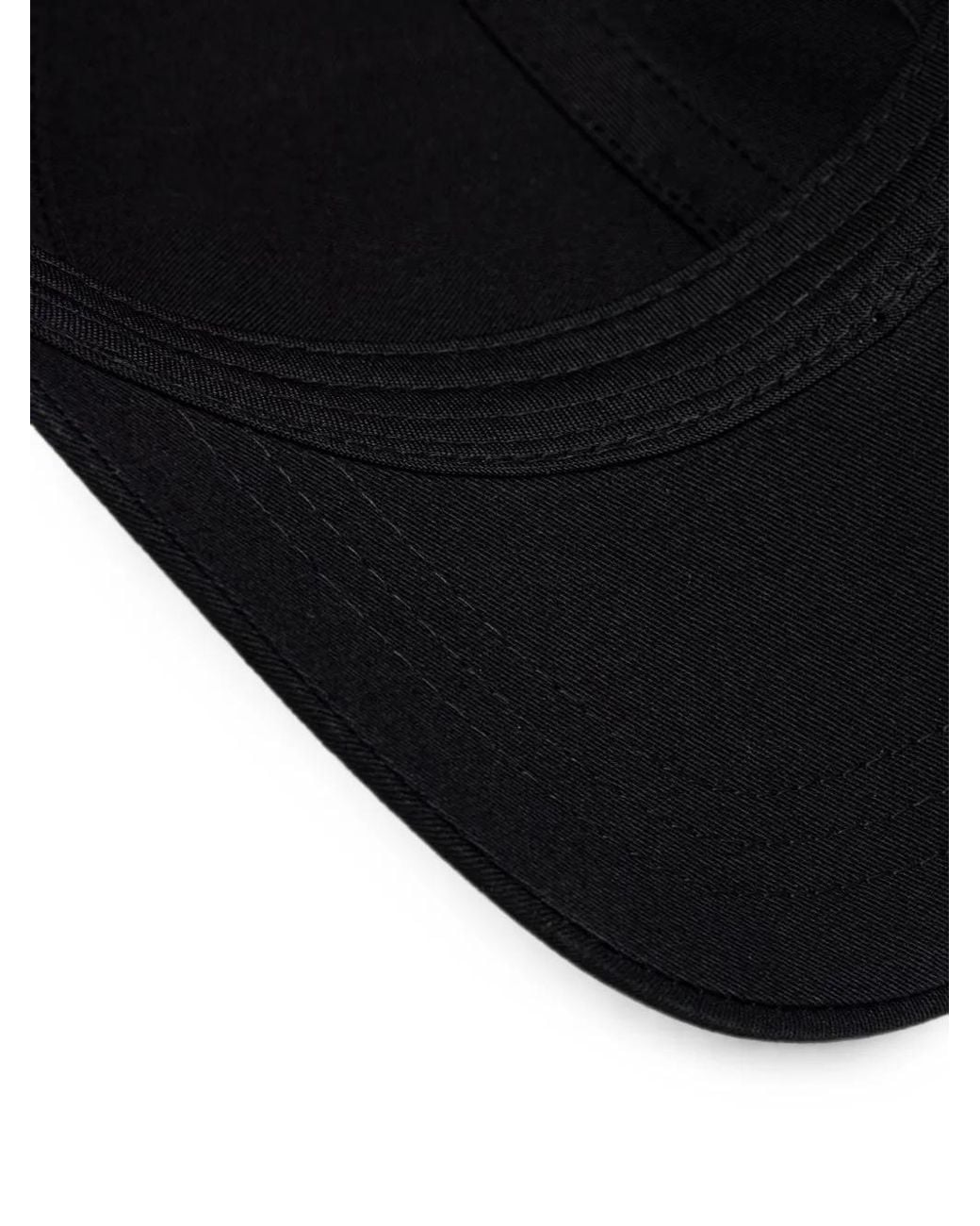 Karl Lagerfeld Black Logo-Plaque Baseball Cap for men