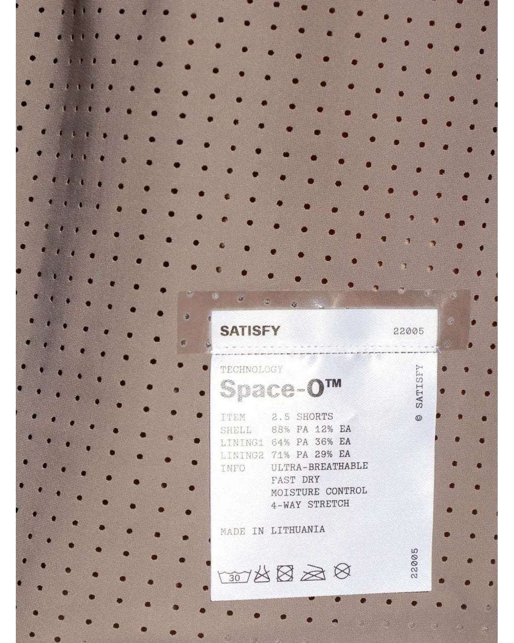 Satisfy Brown Space-O Perforated Shorts