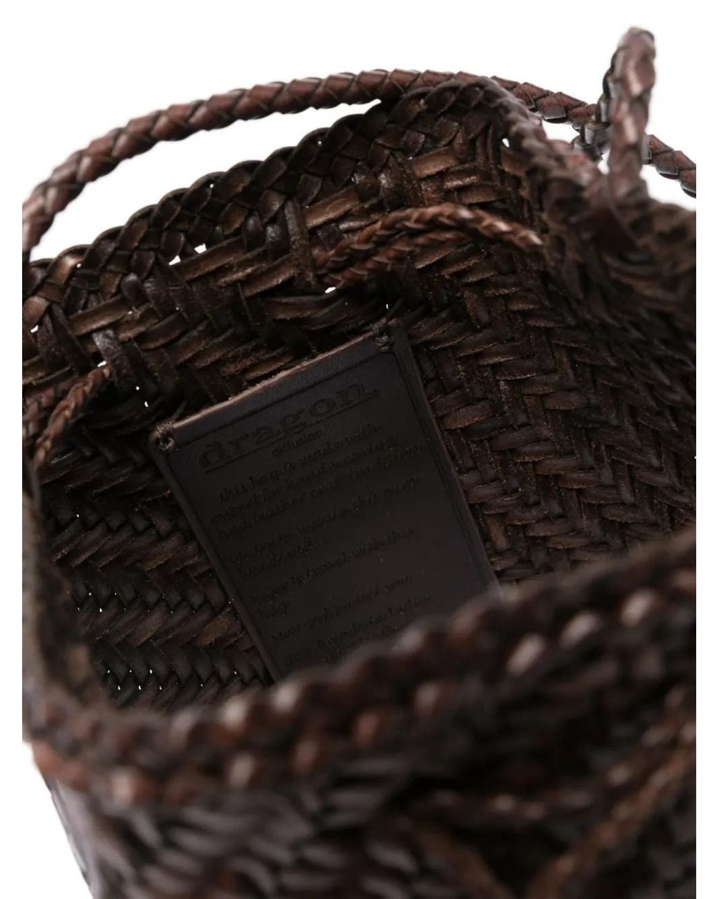 Dragon Diffusion Brown Pompom Double Jump Tassel-Detail Bucket Bag