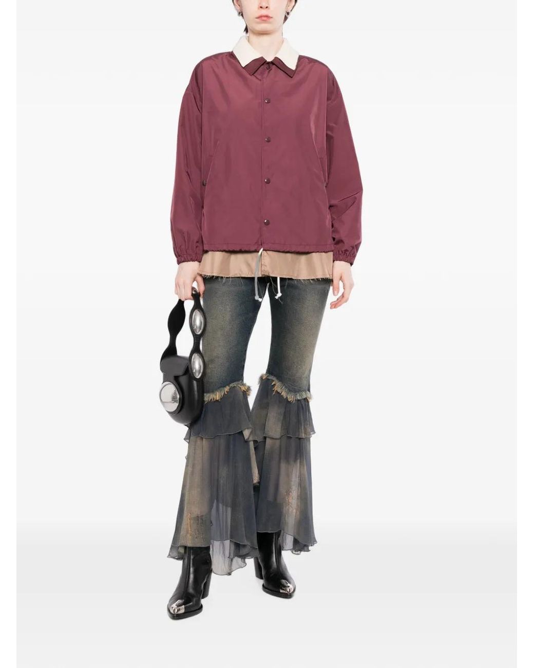 Undercover Layered Drawstring-Hem Jacket
