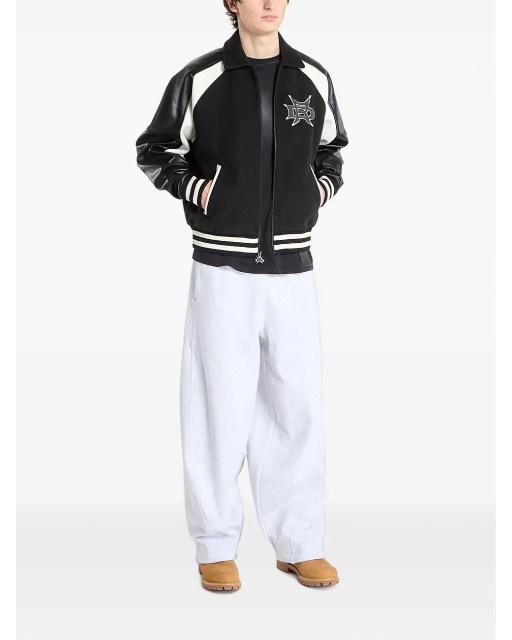 RIPNDIP White Luther Faux-Leather Trims Jacket for men