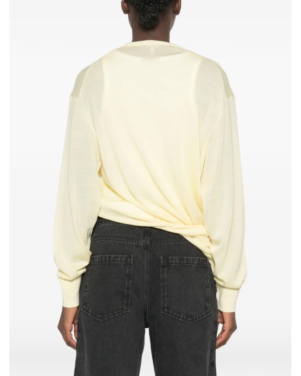 Loewe White V-Neck Sweater