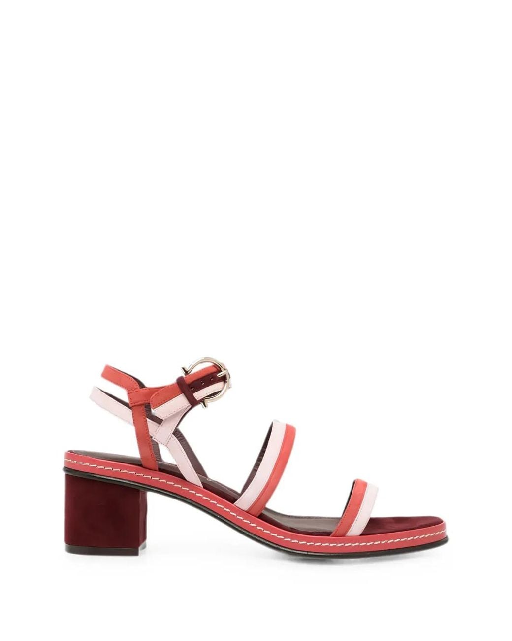 Ferragamo Pink Maloy Multi-Strap Sandals