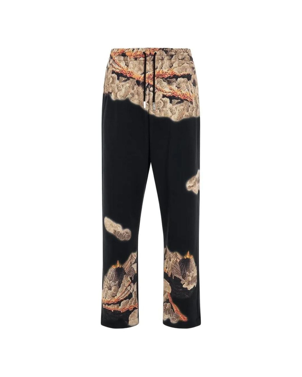 Wooyoungmi Blue Volcano-Print Track Pants for men