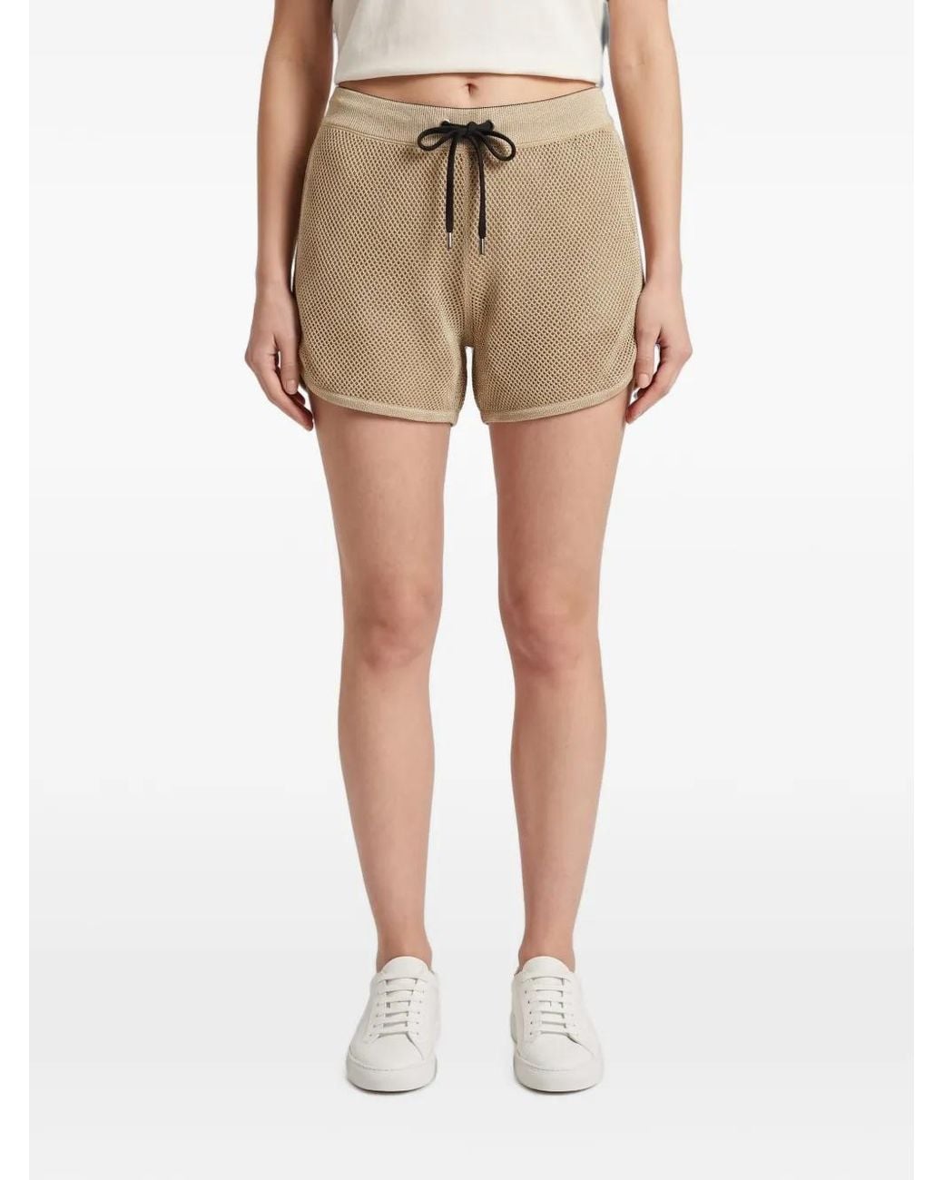 Brunello Cucinelli Natural Mesh Drawstring Shorts