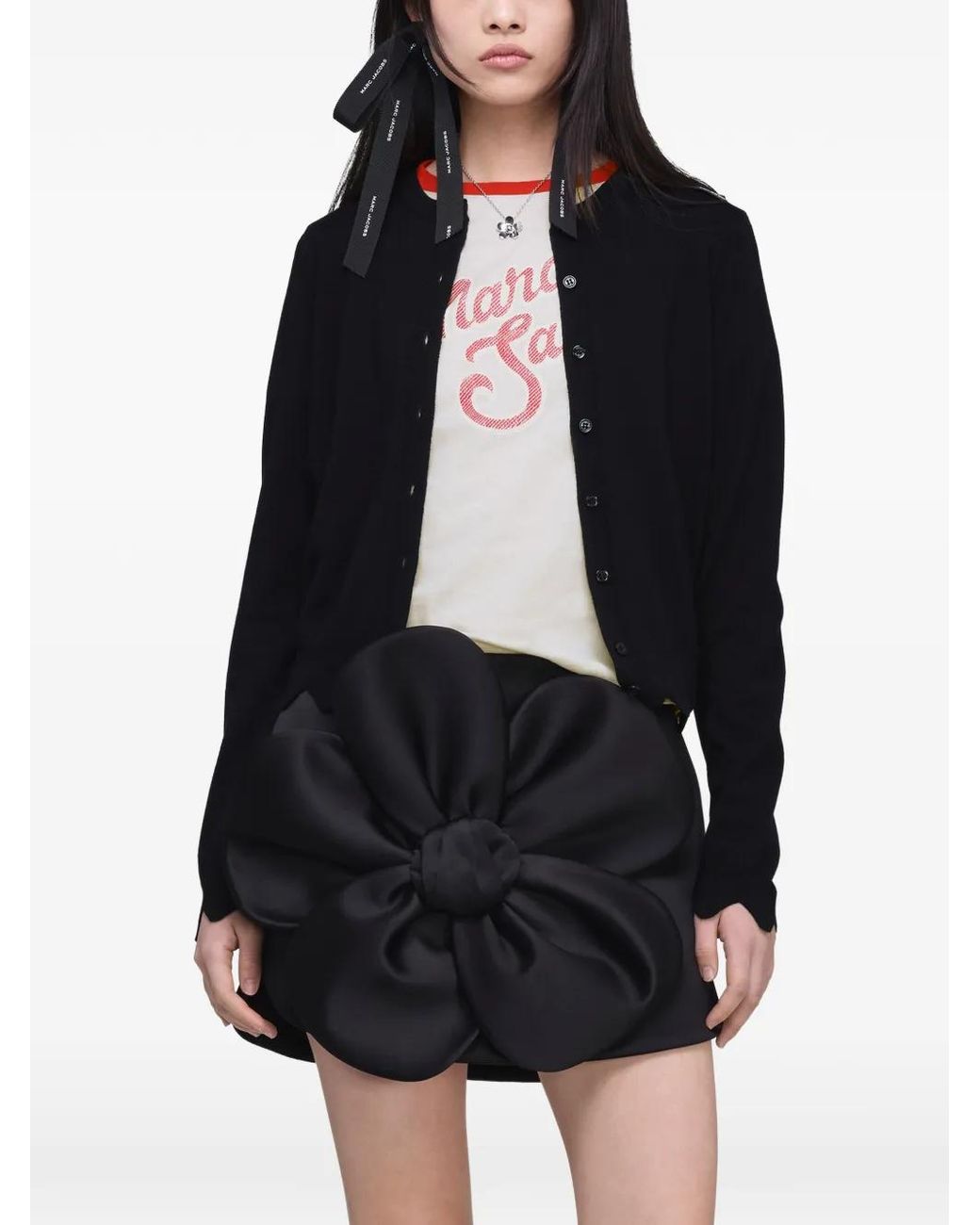 Marc Jacobs Blue Logo-Embroidered Cardigan