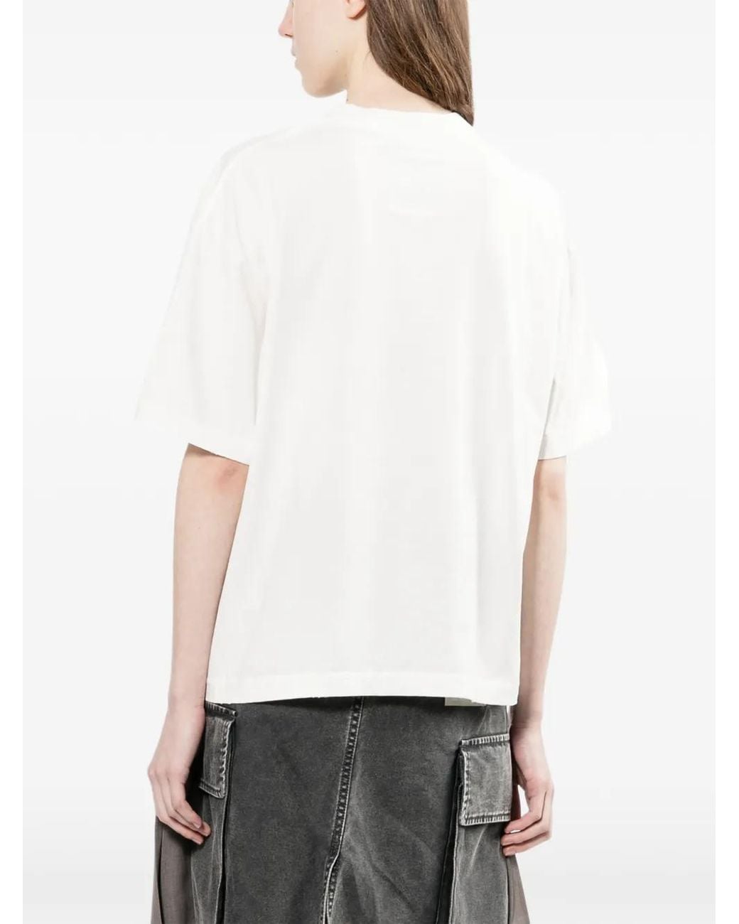 Maison Mihara Yasuhiro White Cat-Print T-Shirt