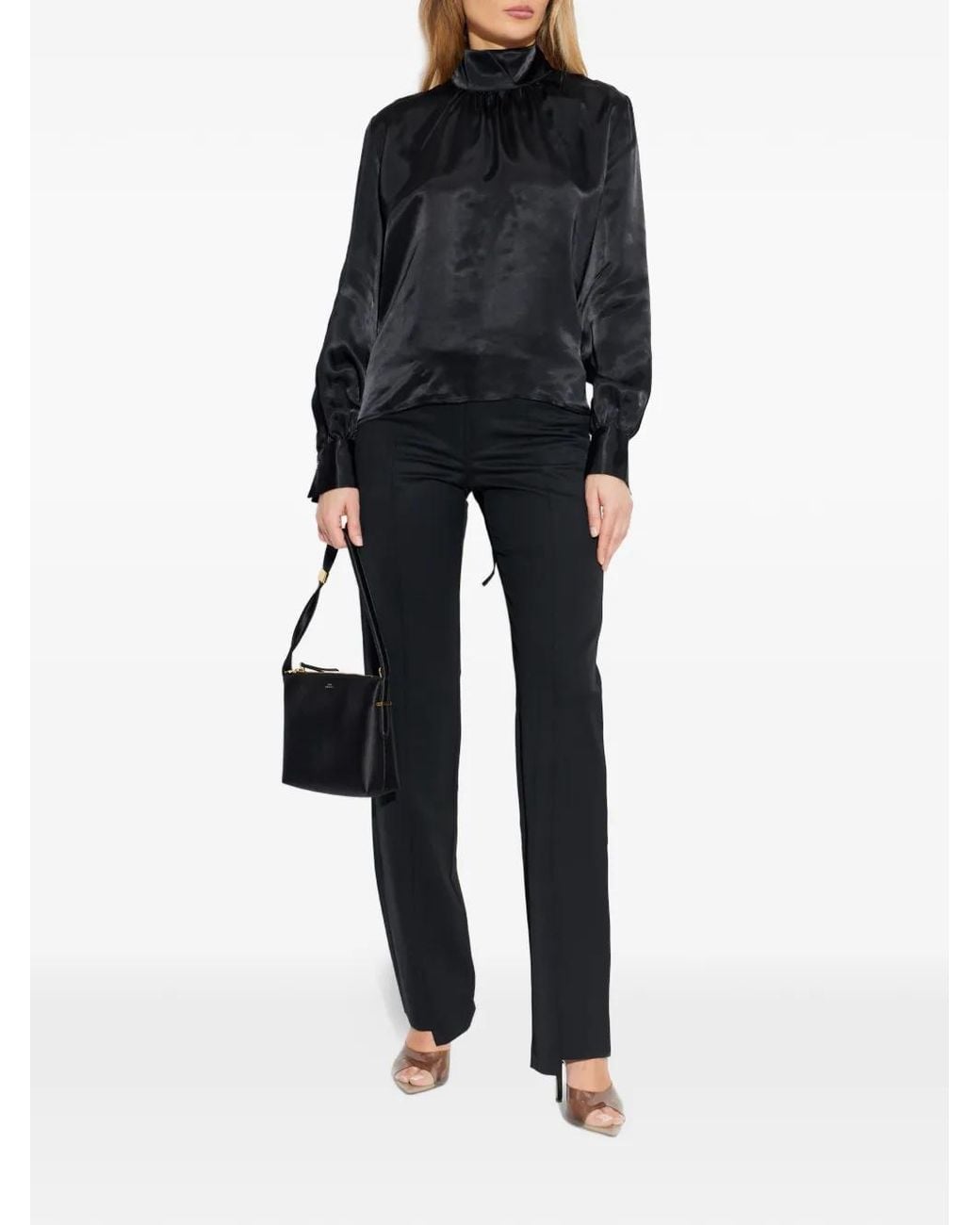 Vetements Black Open-Back Turtleneck Top